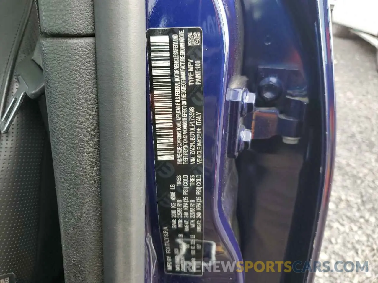 13 Фотография поврежденного автомобиля ZACNJBD10LPL73598 JEEP RENEGADE 2020