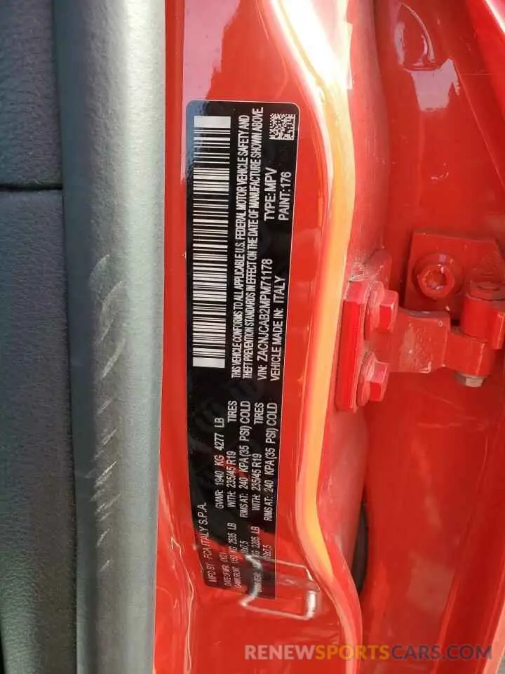 13 Photograph of a damaged car ZACNJCAB2MPM71178 JEEP RENEGADE 2021