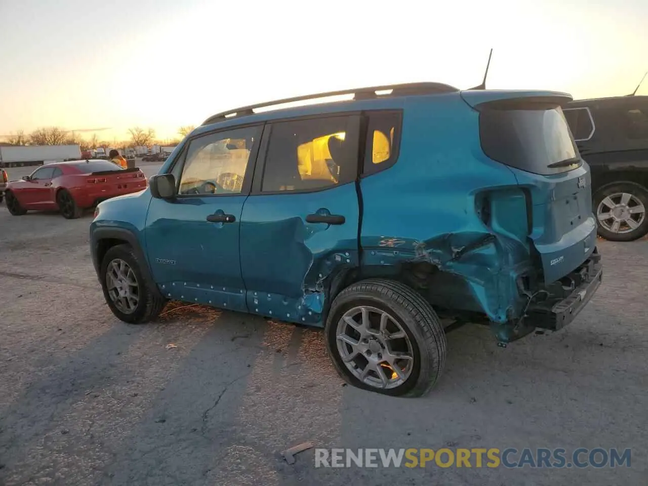 2 Photograph of a damaged car ZACNJCAB7MPM26124 JEEP RENEGADE 2021
