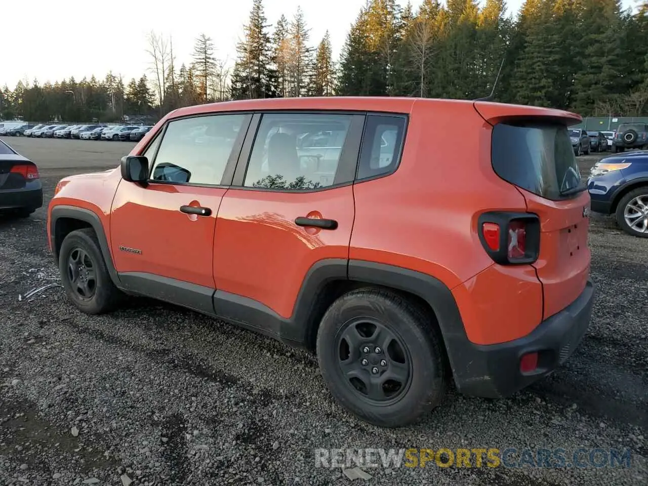 2 Photograph of a damaged car ZACNJCAB8MPM23863 JEEP RENEGADE 2021