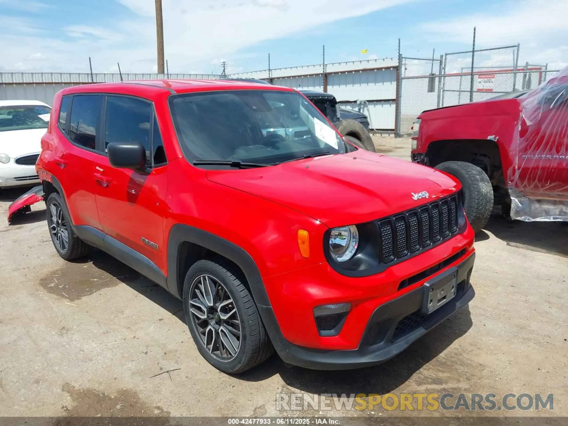 1 Photograph of a damaged car ZACNJCABXMPM46982 JEEP RENEGADE 2021