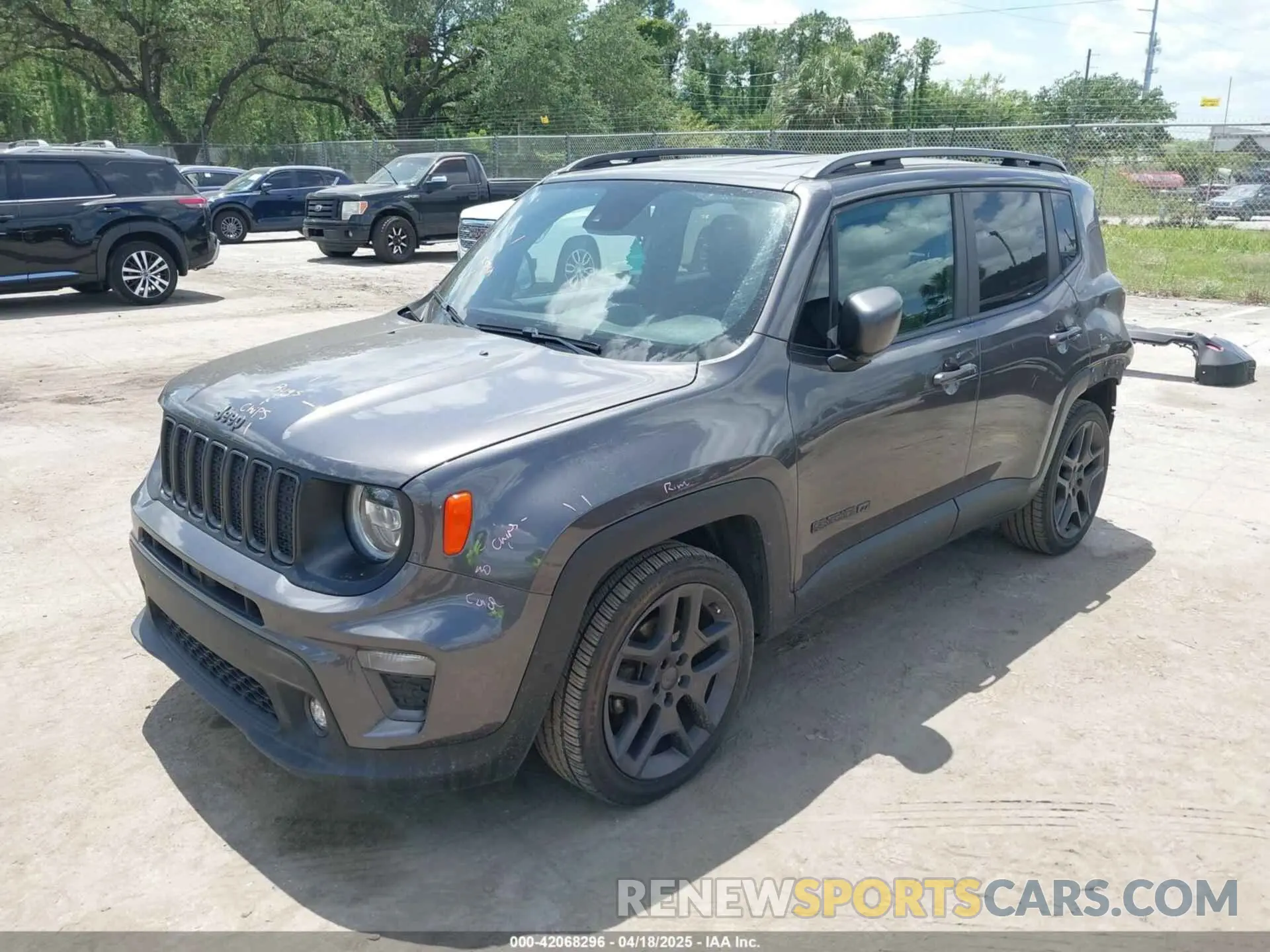 2 Photograph of a damaged car ZACNJCB13MPM31844 JEEP RENEGADE 2021