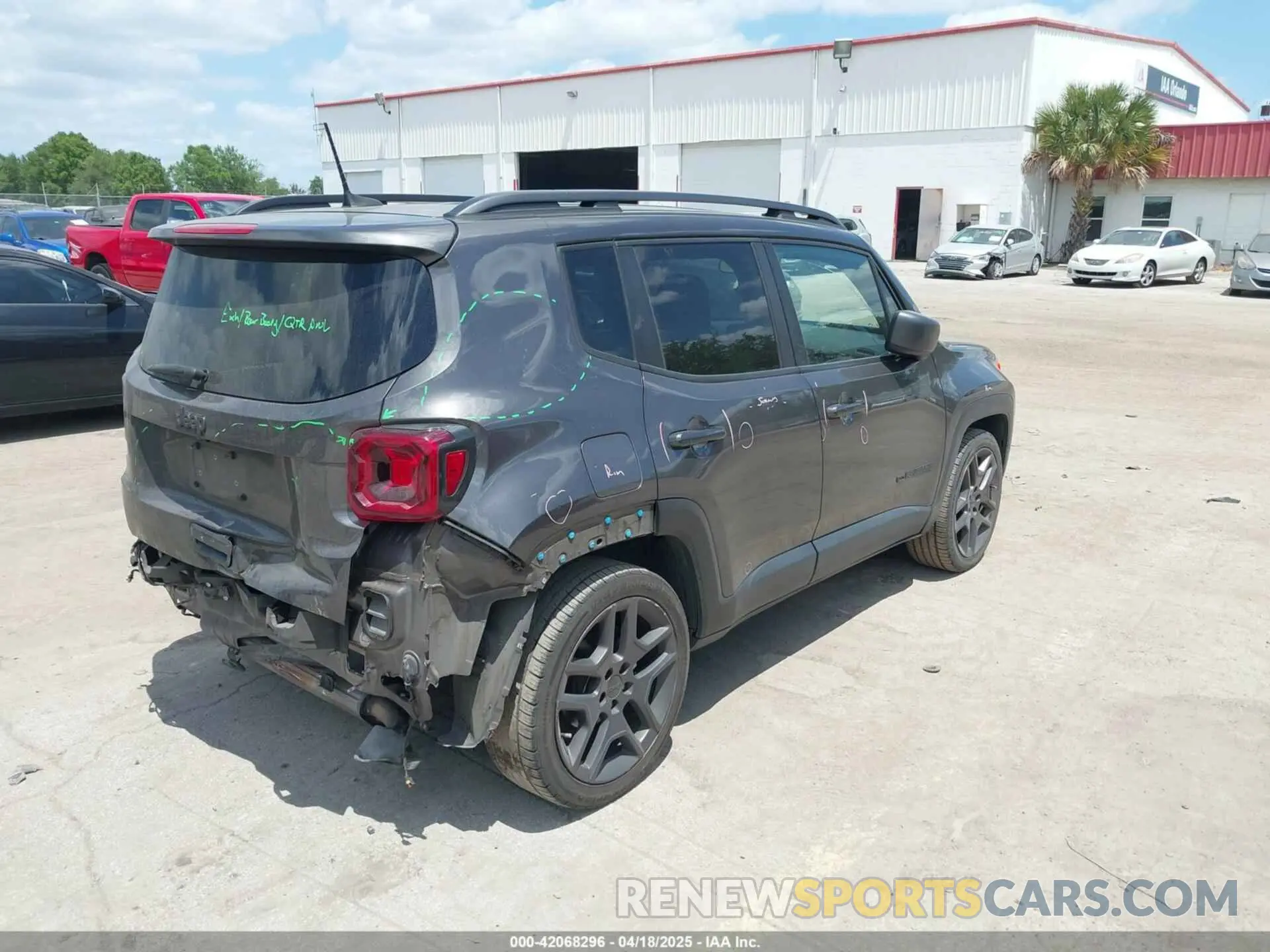 4 Photograph of a damaged car ZACNJCB13MPM31844 JEEP RENEGADE 2021