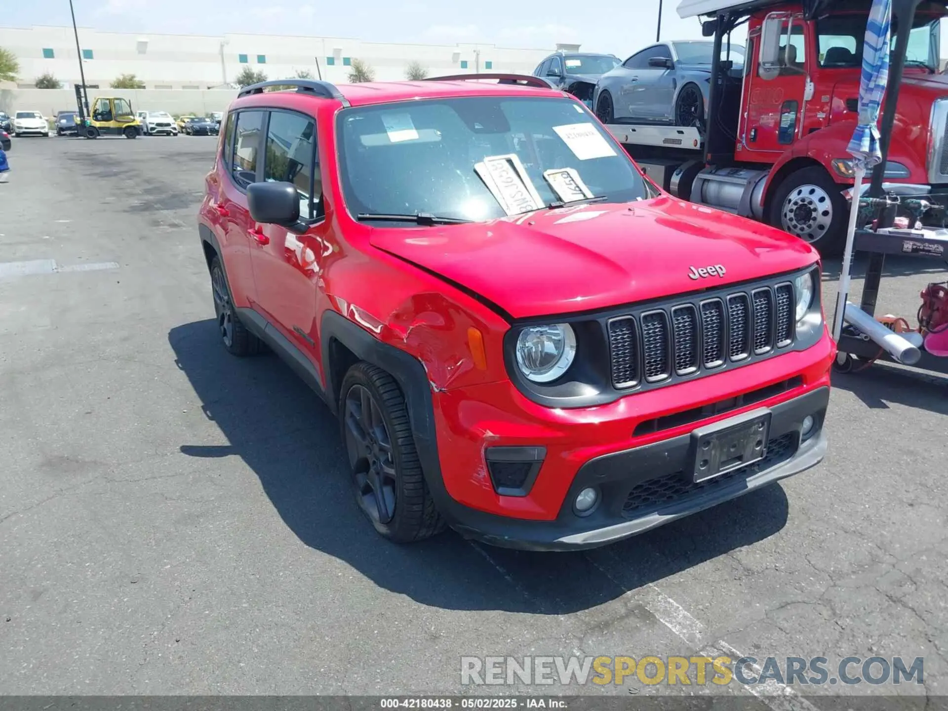 1 Photograph of a damaged car ZACNJCBB4MPM32798 JEEP RENEGADE 2021