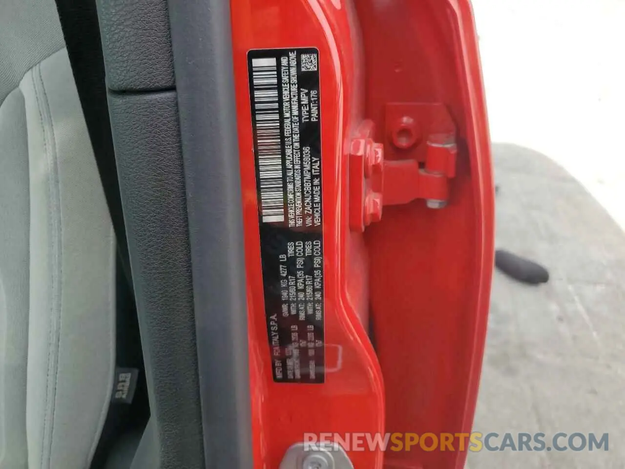 13 Фотография поврежденного автомобиля ZACNJCBB7MPM58036 JEEP RENEGADE 2021