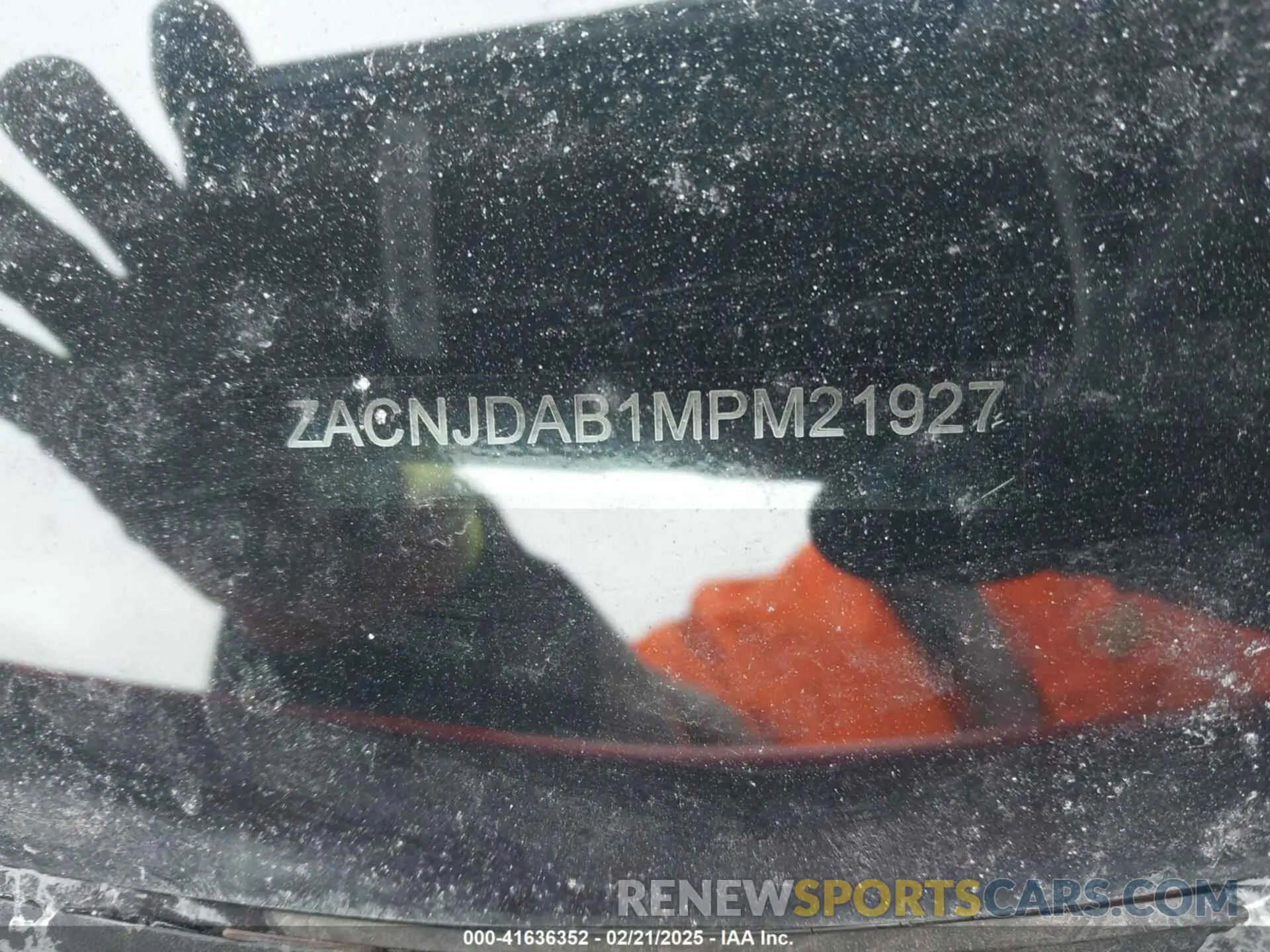 9 Photograph of a damaged car ZACNJDAB1MPM21927 JEEP RENEGADE 2021