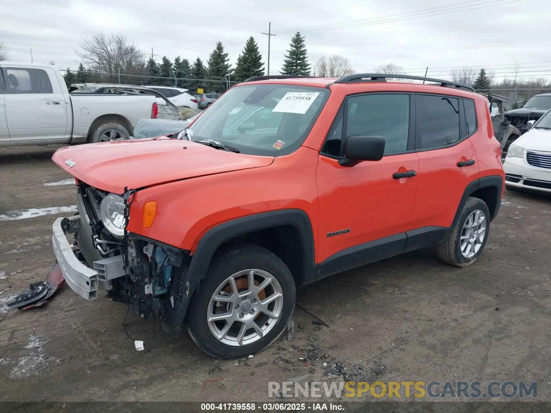 2 Photograph of a damaged car ZACNJDAB4MPN34528 JEEP RENEGADE 2021