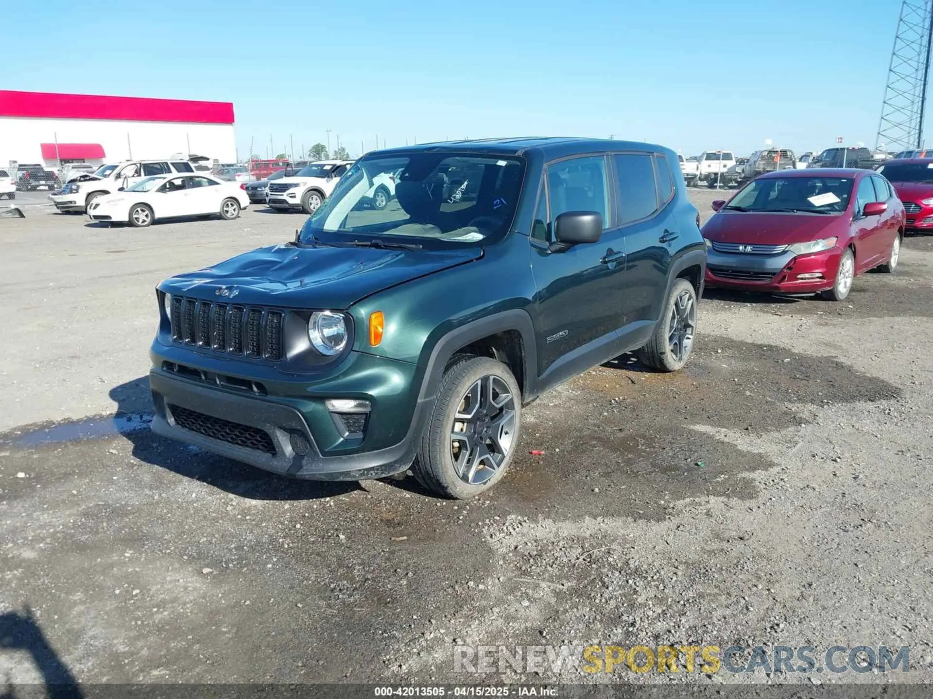 2 Фотография поврежденного автомобиля ZACNJDAB6MPM42885 JEEP RENEGADE 2021