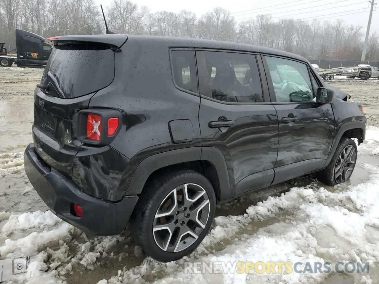 3 Photograph of a damaged car ZACNJDAB7MPM23004 JEEP RENEGADE 2021