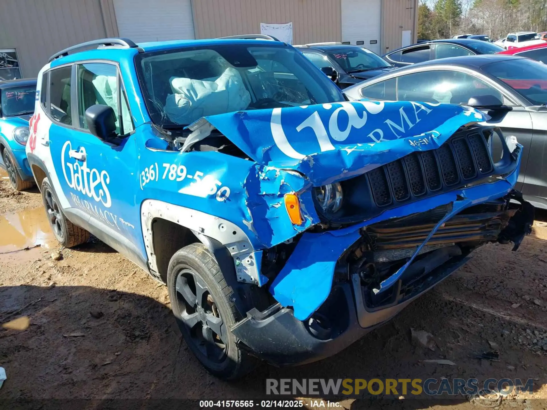 1 Photograph of a damaged car ZACNJDAB8MPN11253 JEEP RENEGADE 2021
