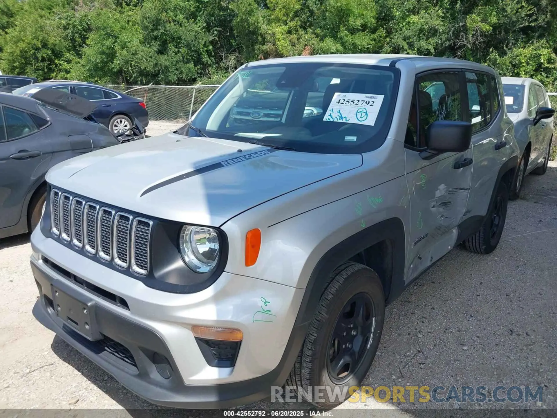 2 Photograph of a damaged car ZACNJDAB9MPN15442 JEEP RENEGADE 2021