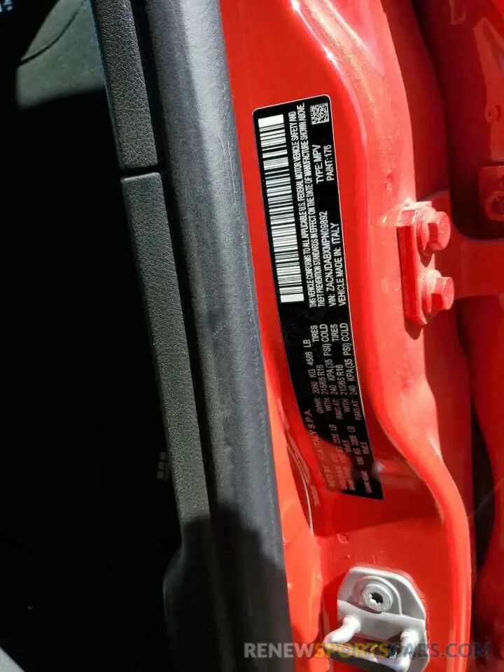 13 Фотография поврежденного автомобиля ZACNJDABXMPN09892 JEEP RENEGADE 2021
