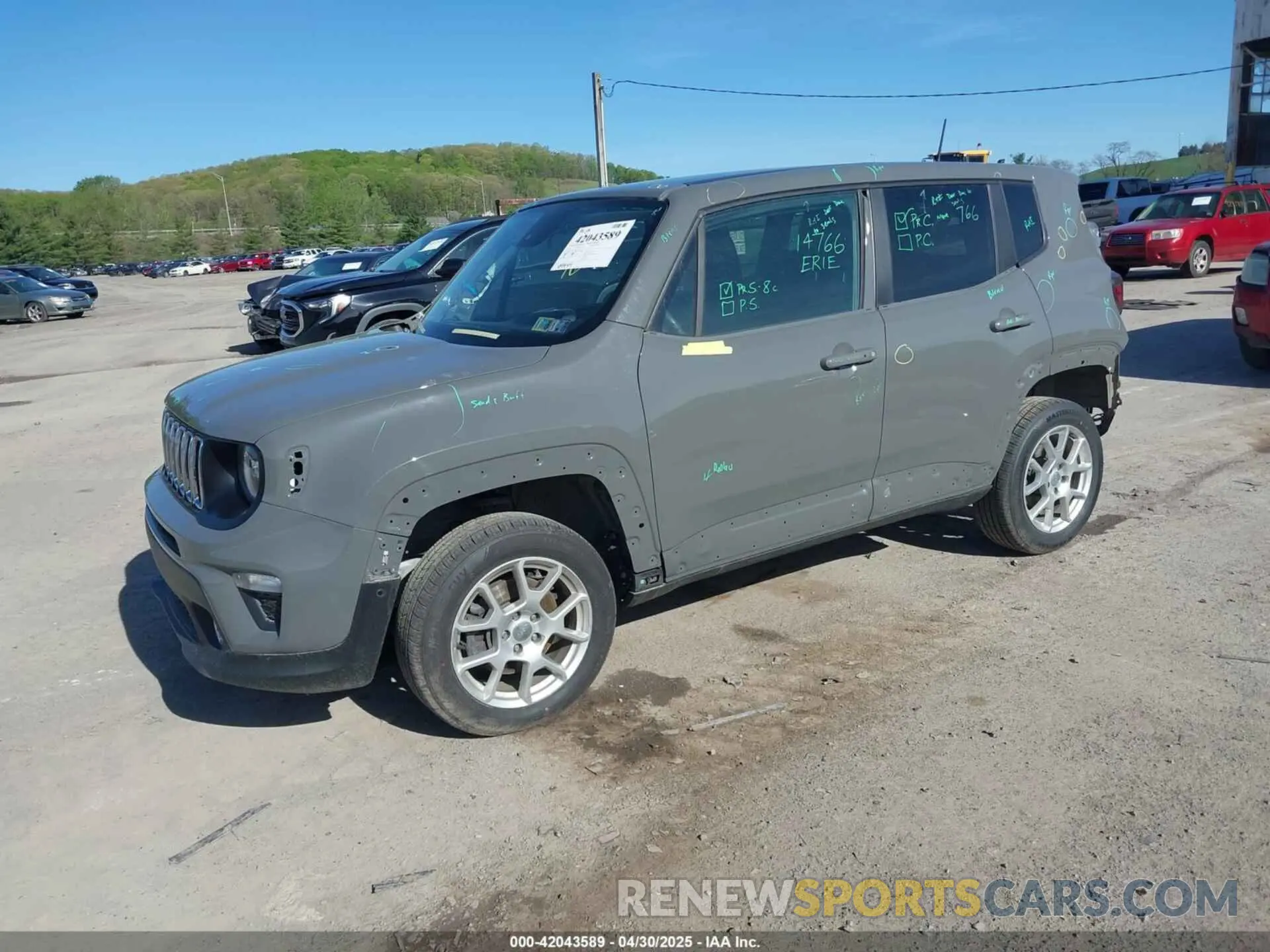 2 Photograph of a damaged car ZACNJDB14MPM34631 JEEP RENEGADE 2021