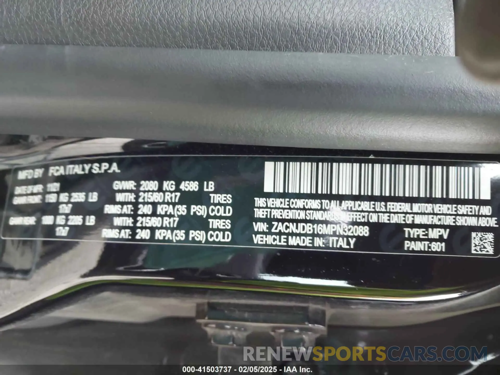 9 Фотография поврежденного автомобиля ZACNJDB16MPN32088 JEEP RENEGADE 2021