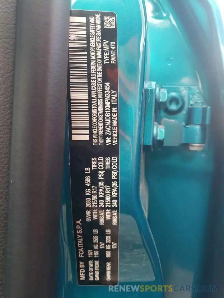 13 Photograph of a damaged car ZACNJDB1XMPN33454 JEEP RENEGADE 2021