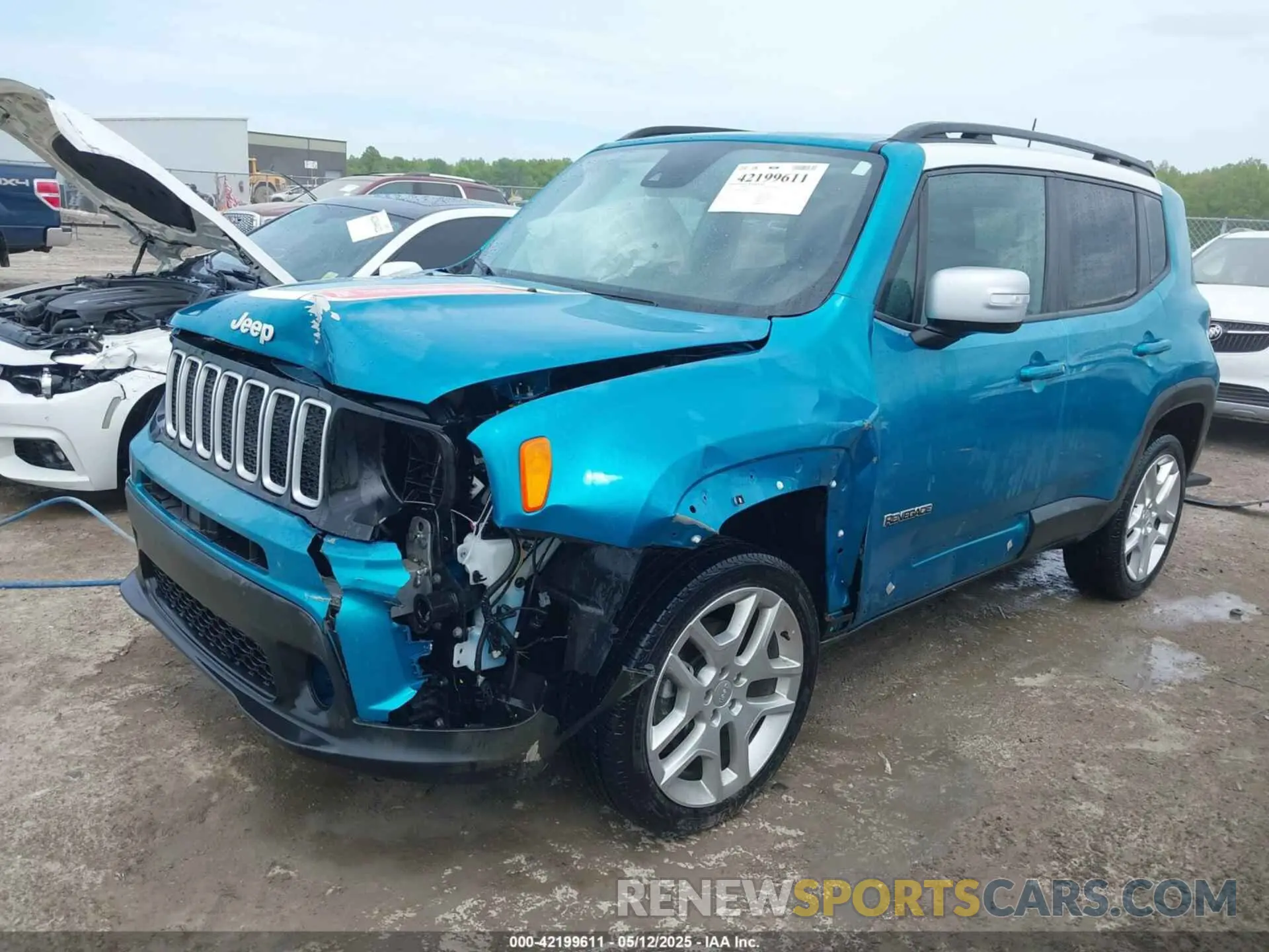 2 Photograph of a damaged car ZACNJDBB0MPM92423 JEEP RENEGADE 2021