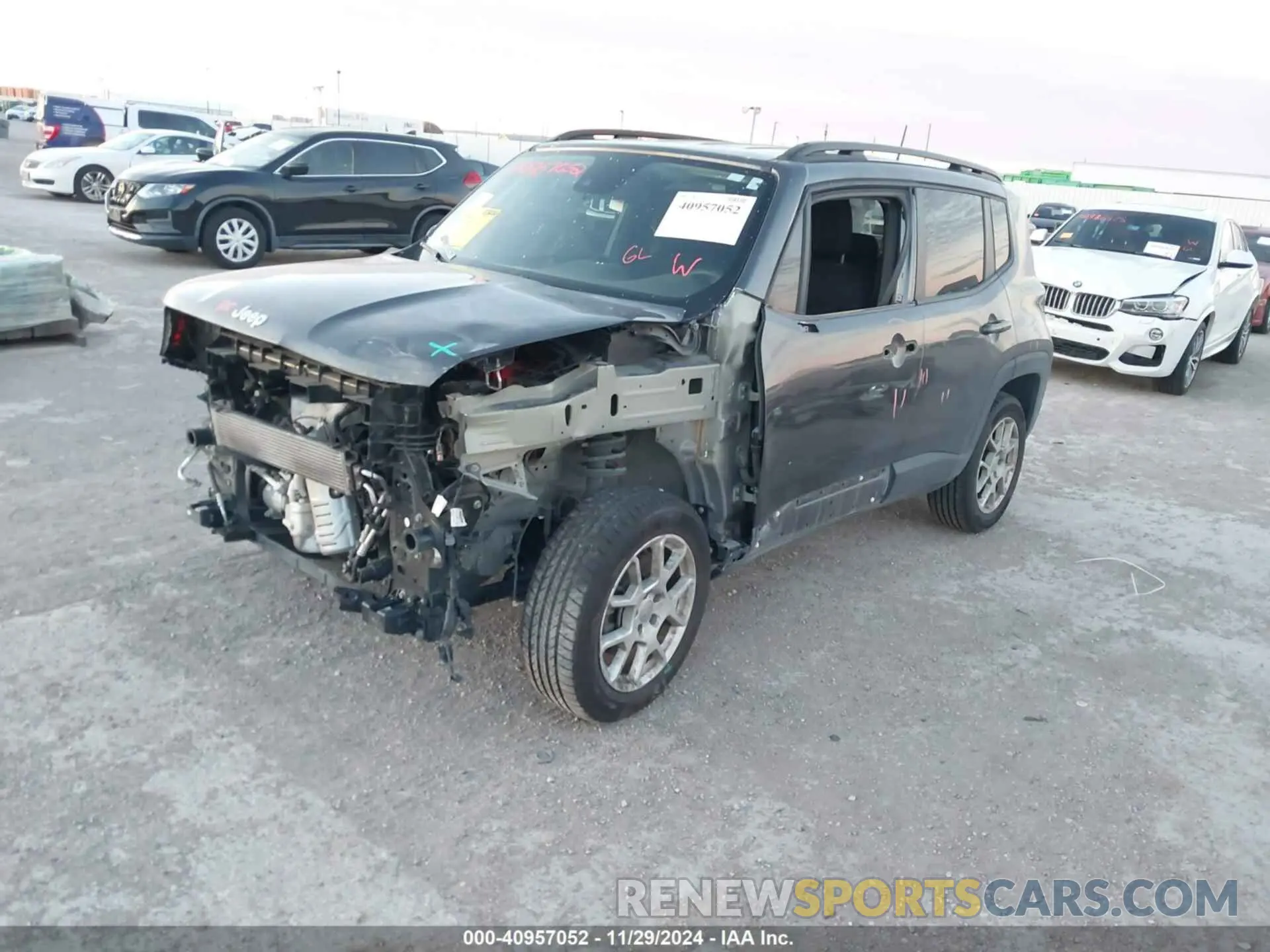 2 Photograph of a damaged car ZACNJDBB0MPN13884 JEEP RENEGADE 2021