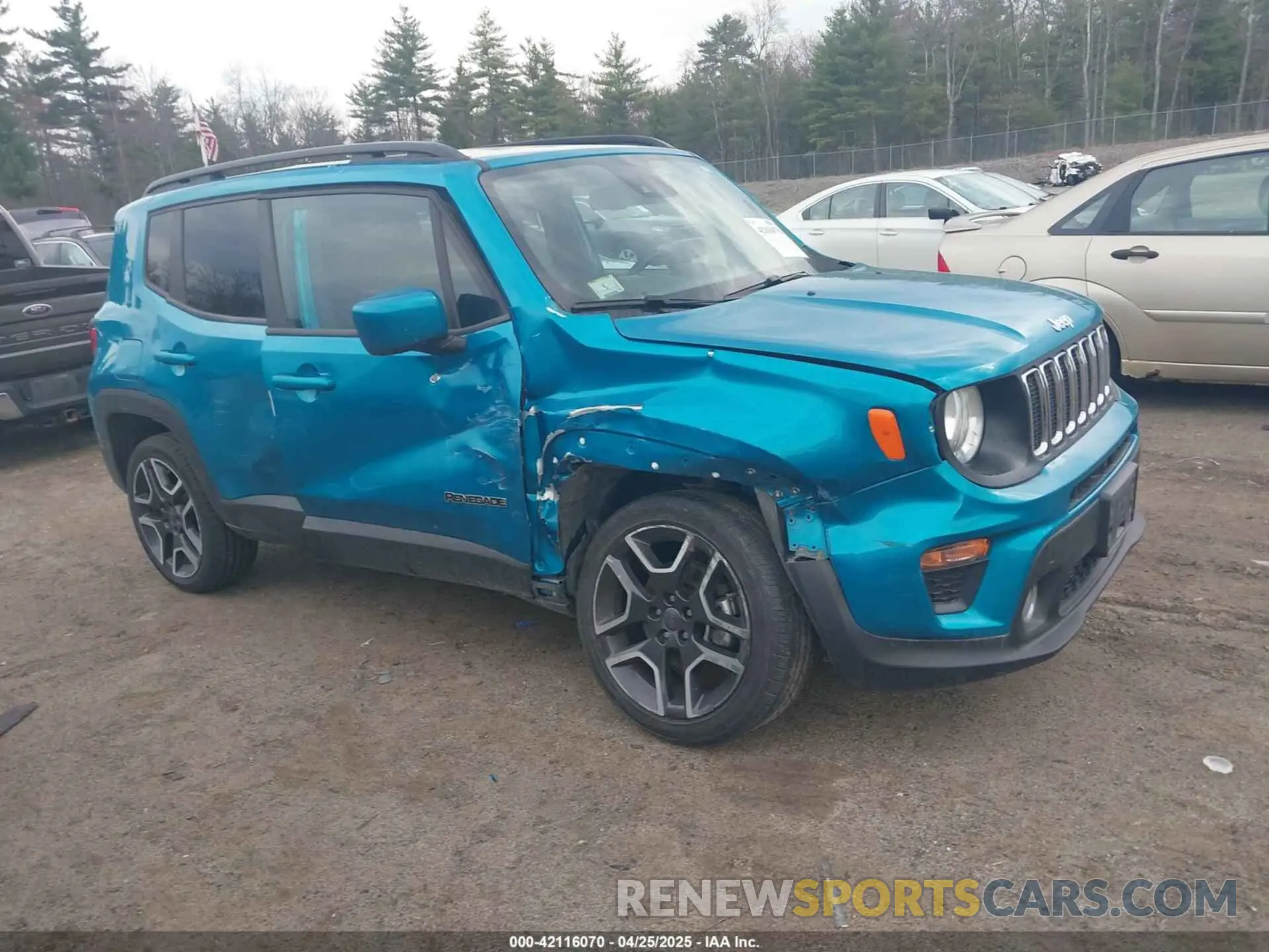 1 Photograph of a damaged car ZACNJDBB2MPM72609 JEEP RENEGADE 2021