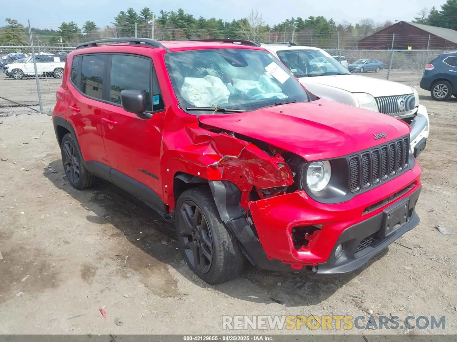 1 Photograph of a damaged car ZACNJDBB2MPM77874 JEEP RENEGADE 2021
