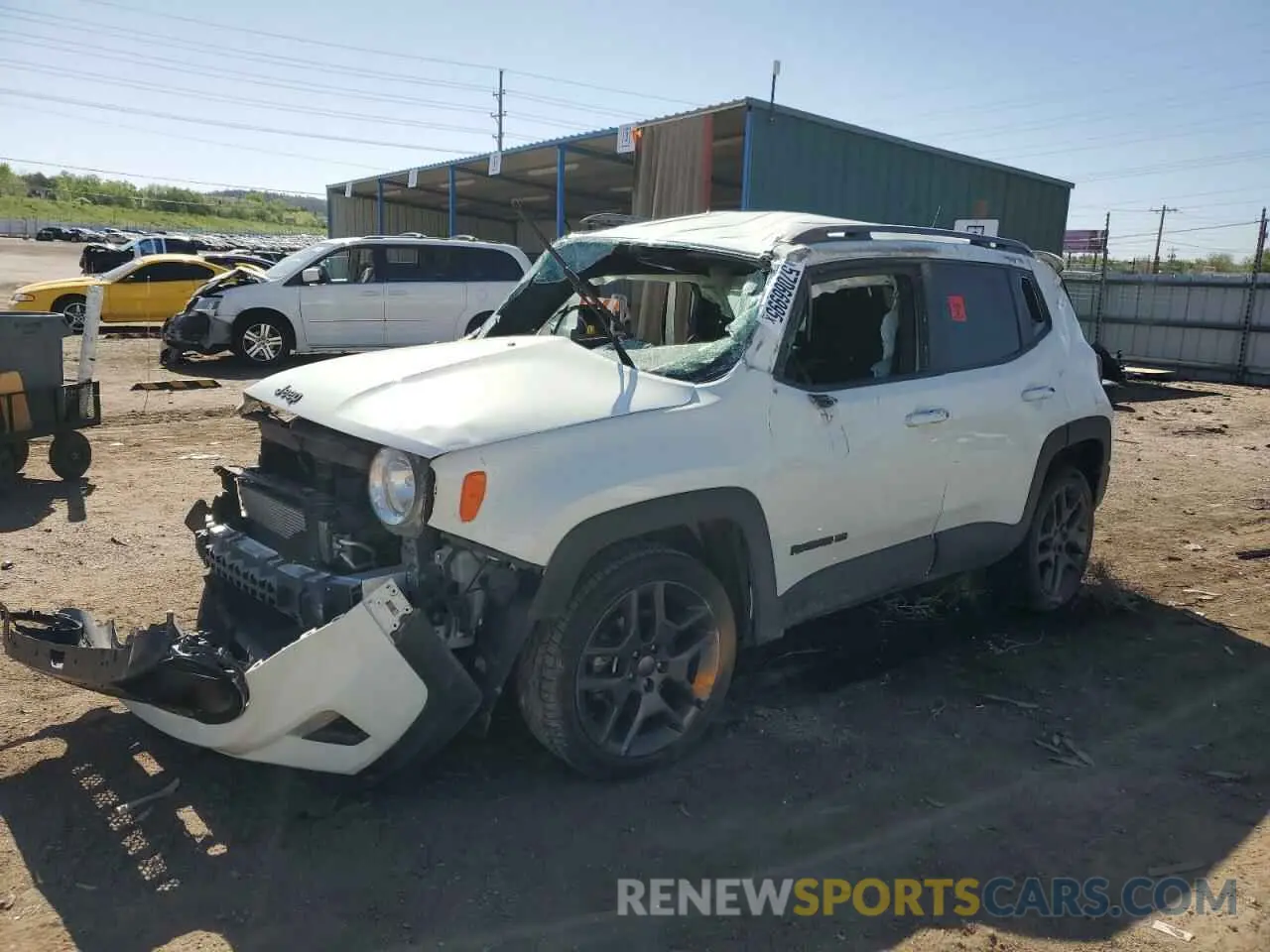 1 Photograph of a damaged car ZACNJDBB3MPM38405 JEEP RENEGADE 2021