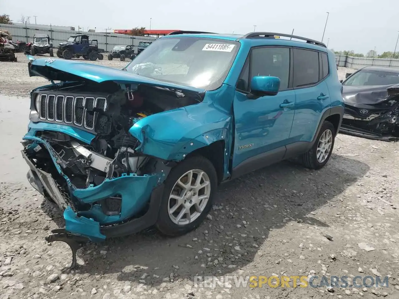 1 Photograph of a damaged car ZACNJDBB5MPM47526 JEEP RENEGADE 2021