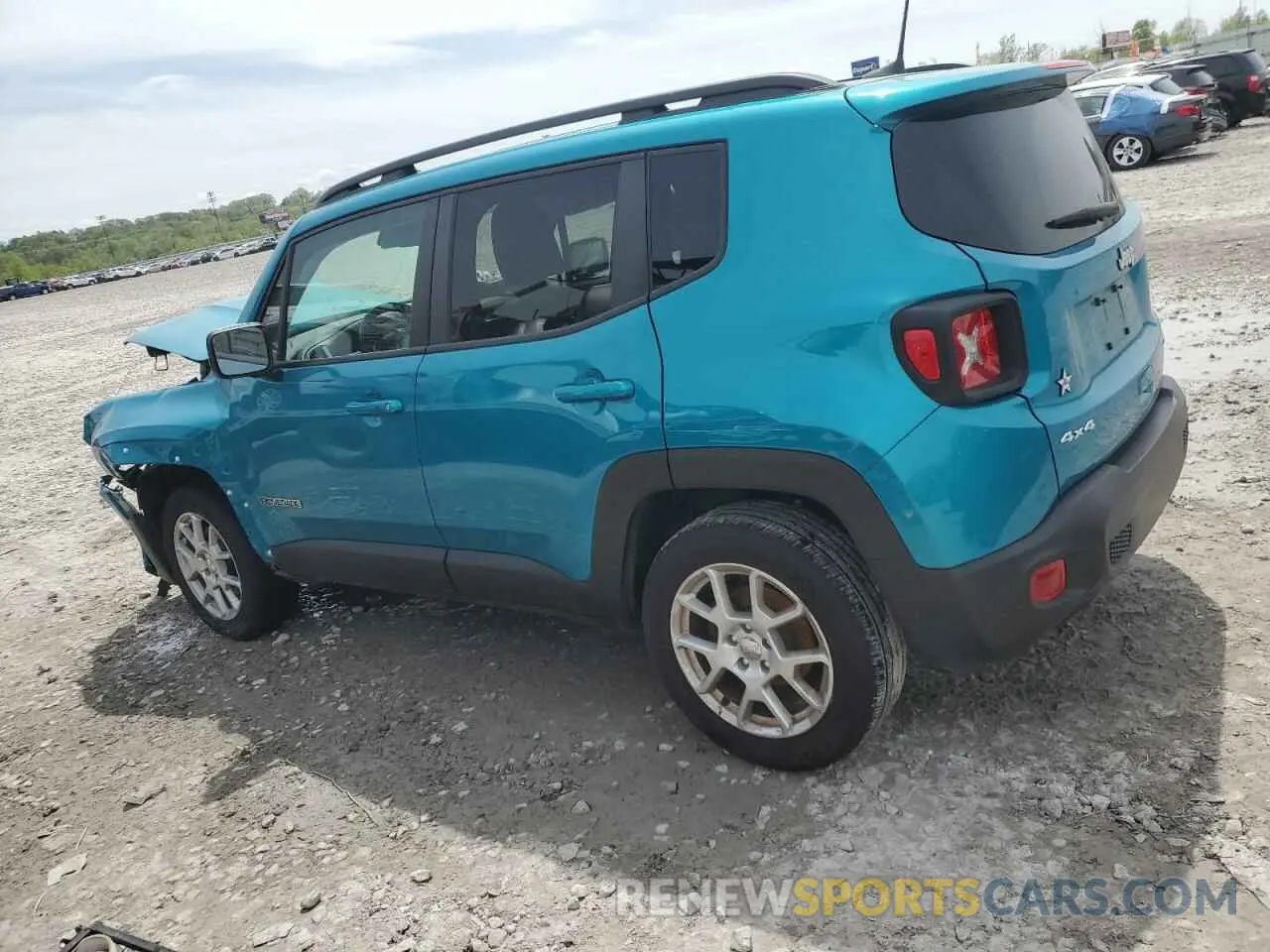 2 Photograph of a damaged car ZACNJDBB5MPM47526 JEEP RENEGADE 2021