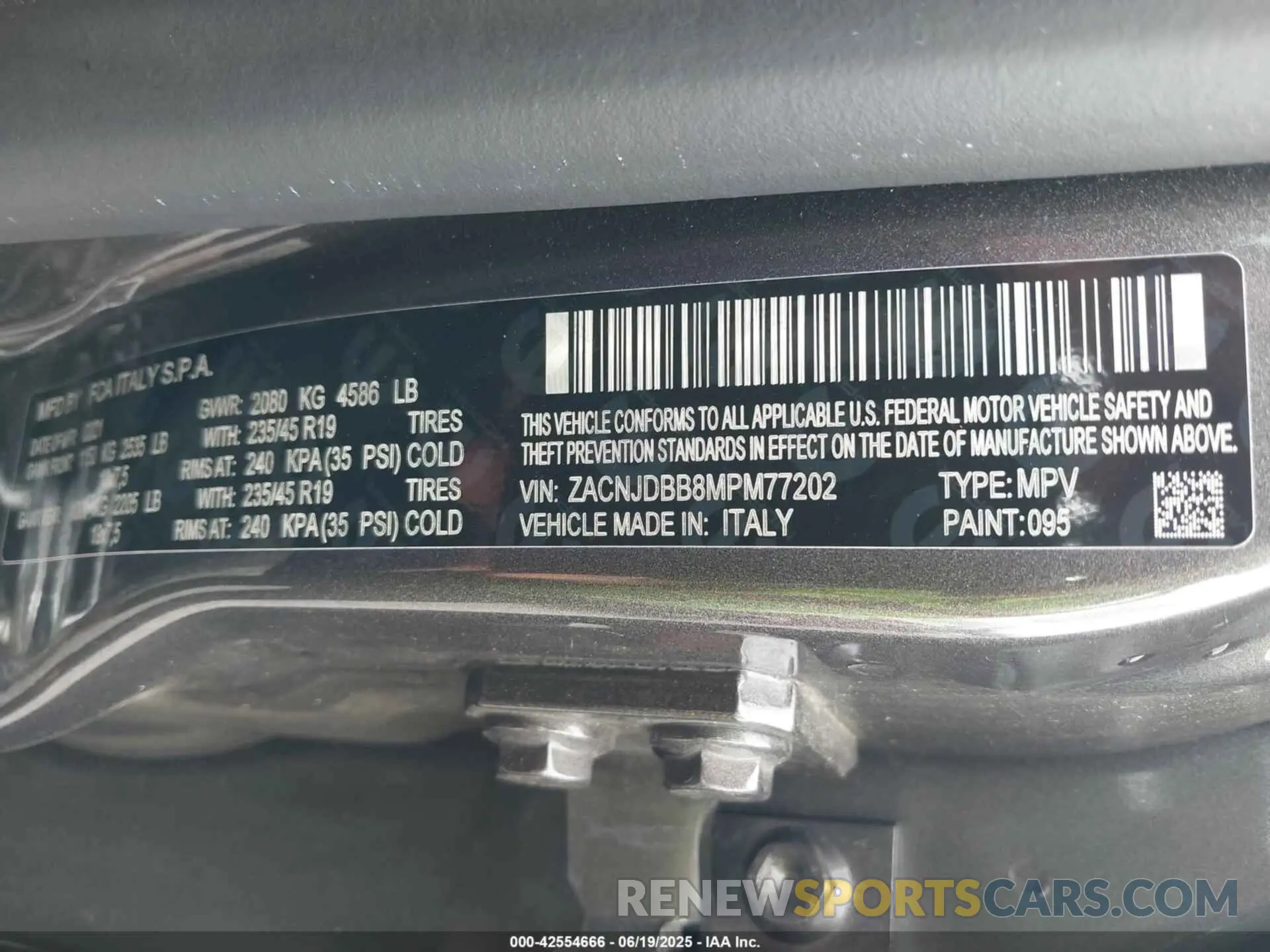 9 Фотография поврежденного автомобиля ZACNJDBB8MPM77202 JEEP RENEGADE 2021