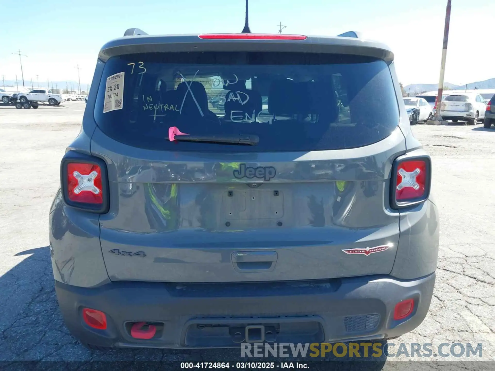 16 Photograph of a damaged car ZACNJDC11MPN25564 JEEP RENEGADE 2021
