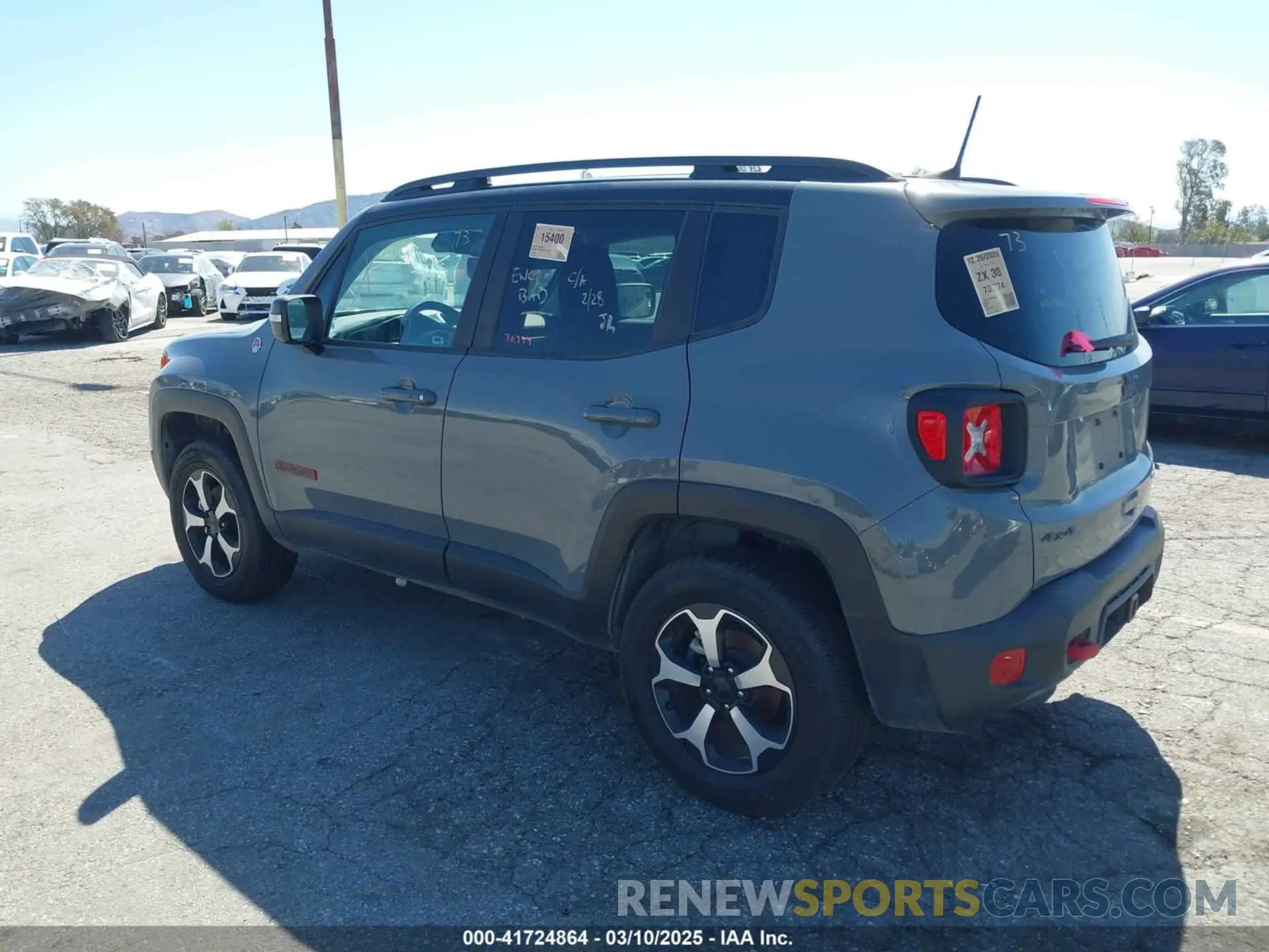 3 Photograph of a damaged car ZACNJDC11MPN25564 JEEP RENEGADE 2021