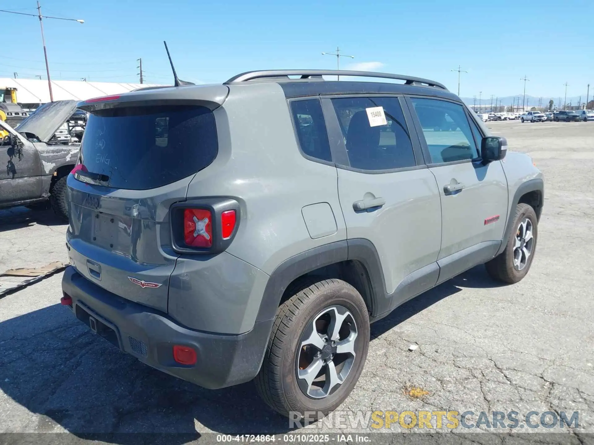 4 Photograph of a damaged car ZACNJDC11MPN25564 JEEP RENEGADE 2021