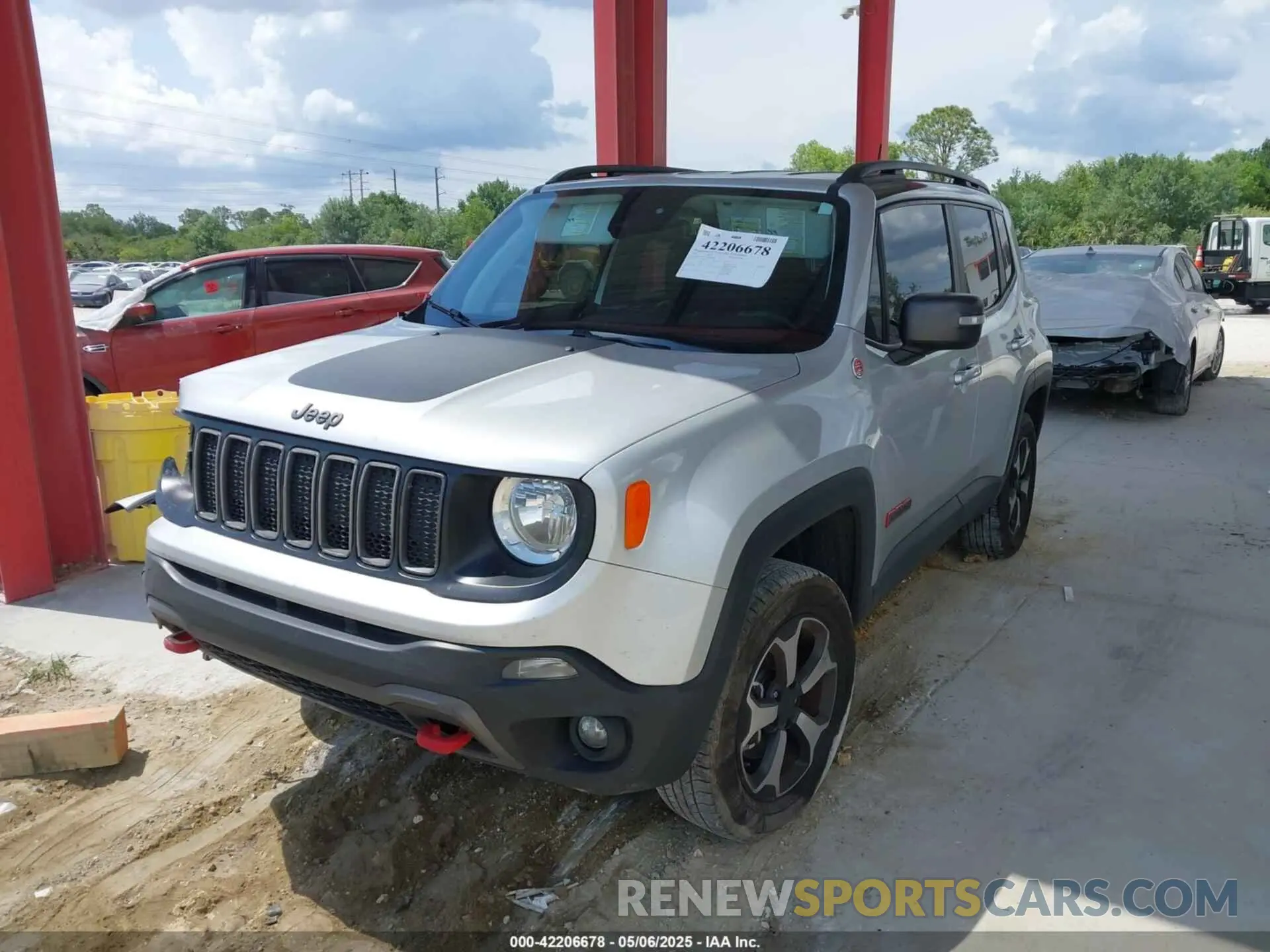2 Photograph of a damaged car ZACNJDC17MPN27500 JEEP RENEGADE 2021