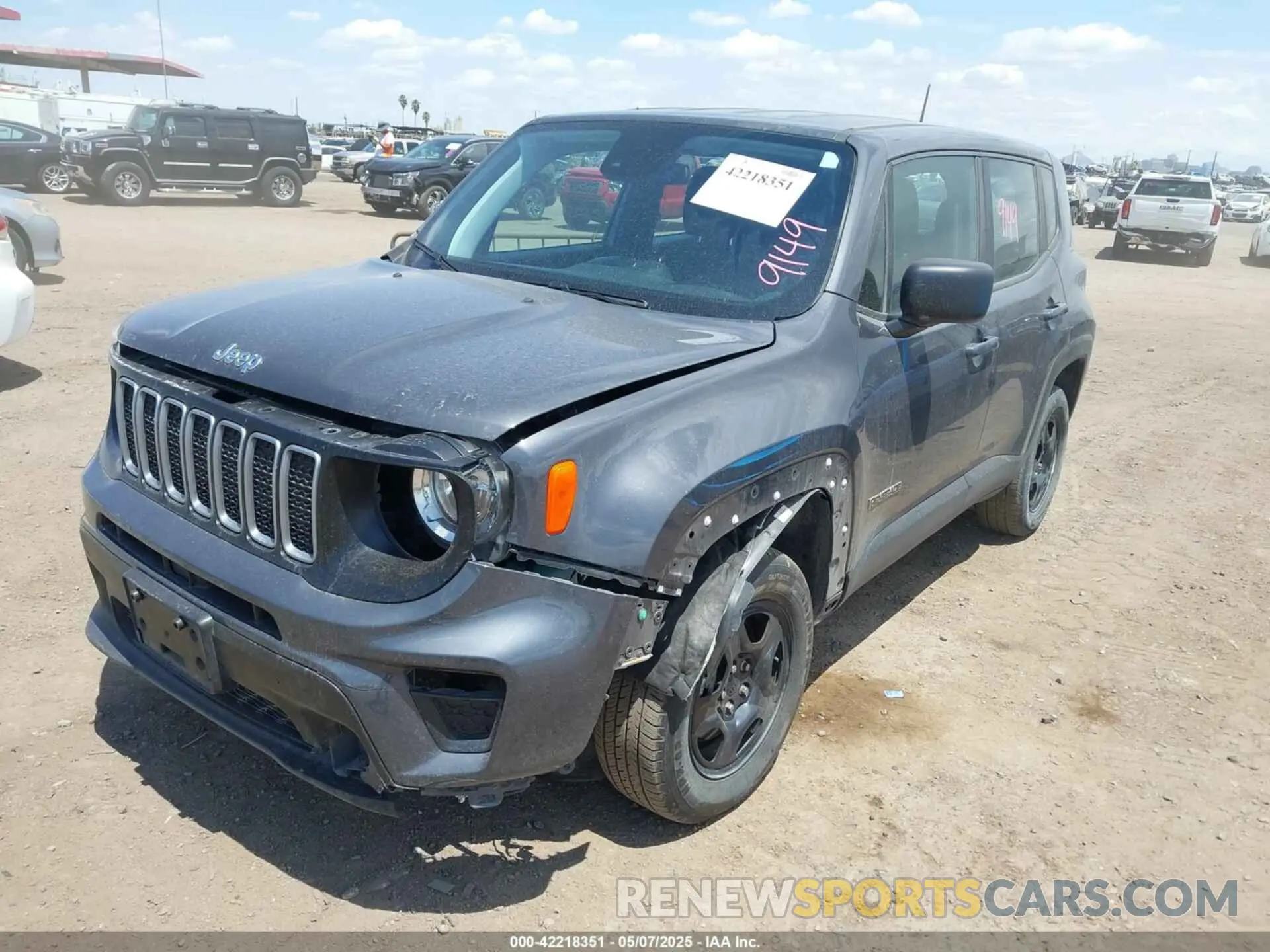 2 Фотография поврежденного автомобиля ZACNJDA15NPP00581 JEEP RENEGADE 2022