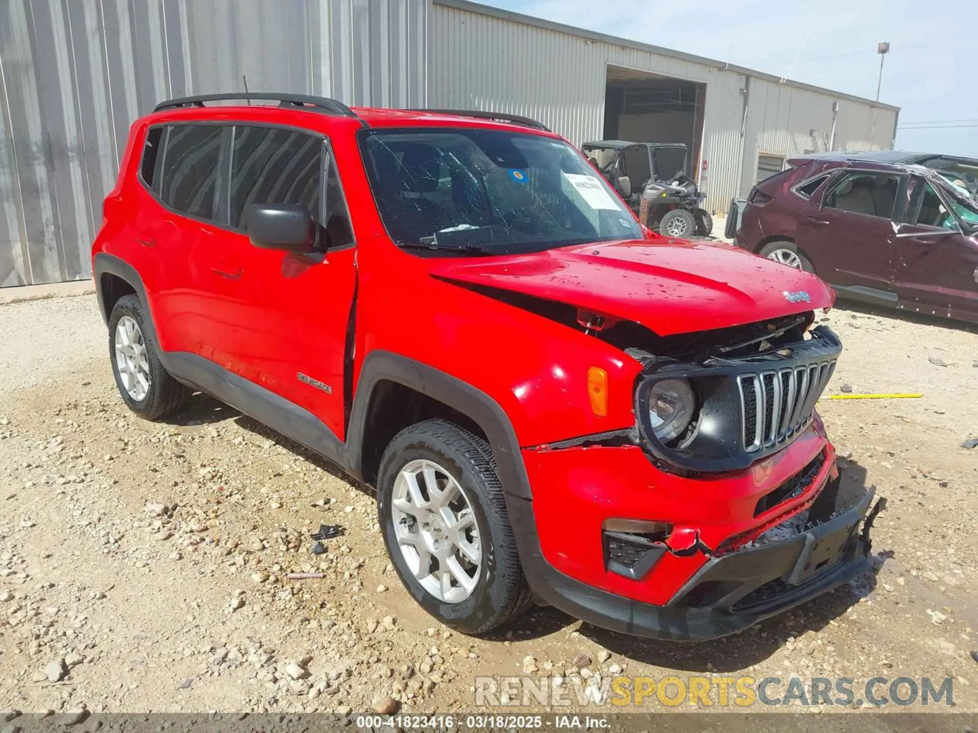 1 Photograph of a damaged car ZACNJDA19NPN47543 JEEP RENEGADE 2022