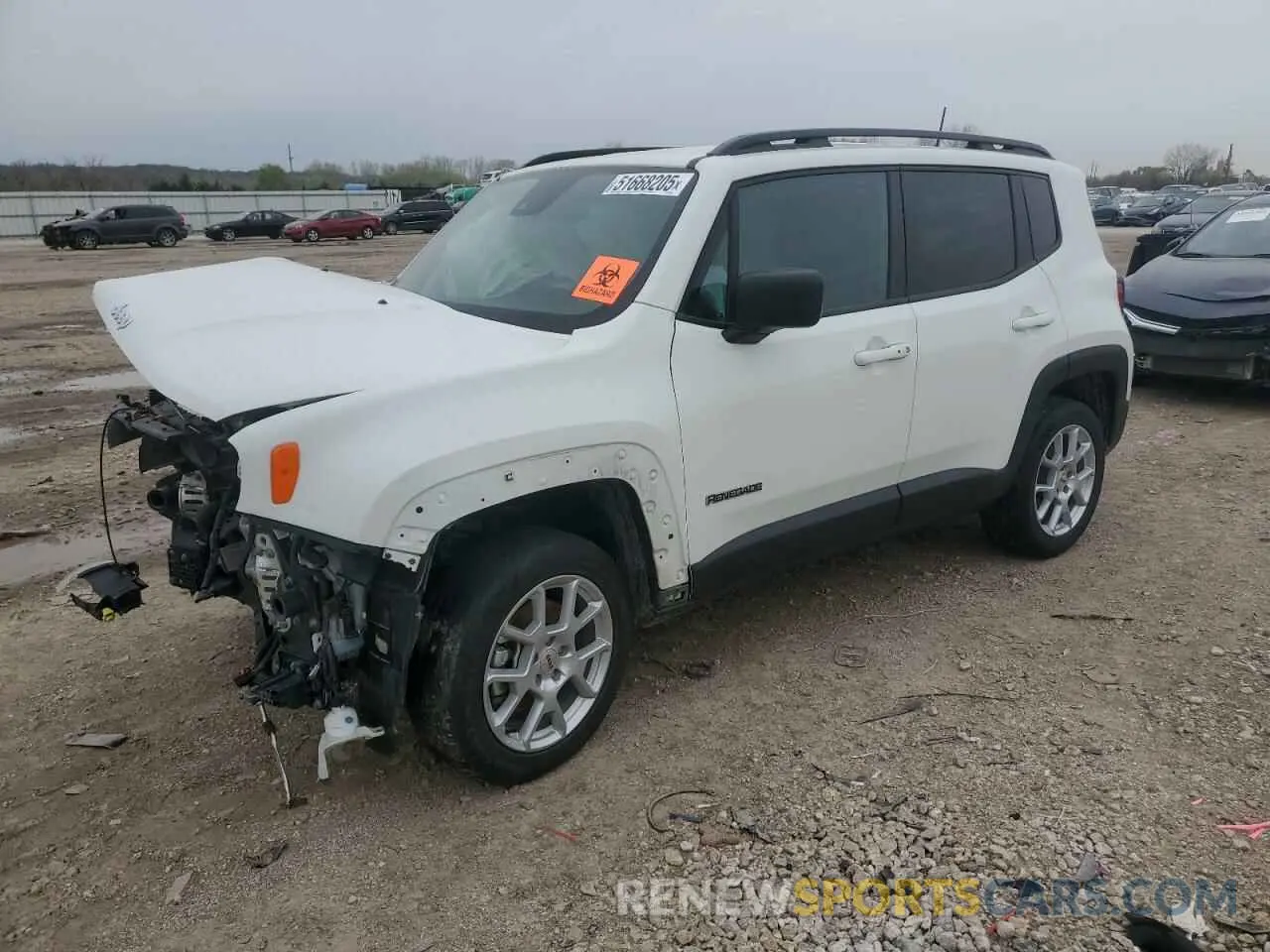 1 Photograph of a damaged car ZACNJDB11NPN84052 JEEP RENEGADE 2022