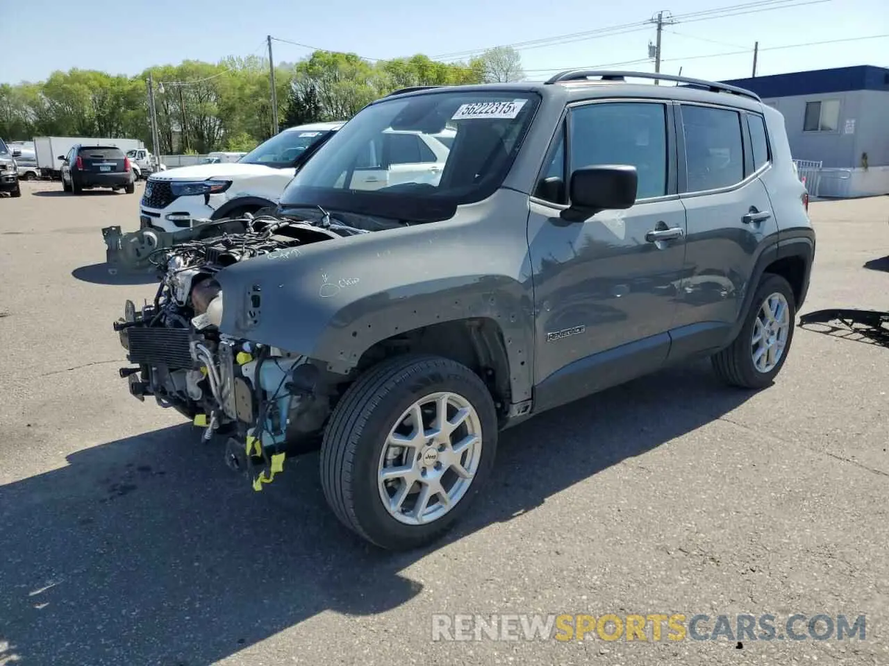 1 Photograph of a damaged car ZACNJDB18NPN77583 JEEP RENEGADE 2022