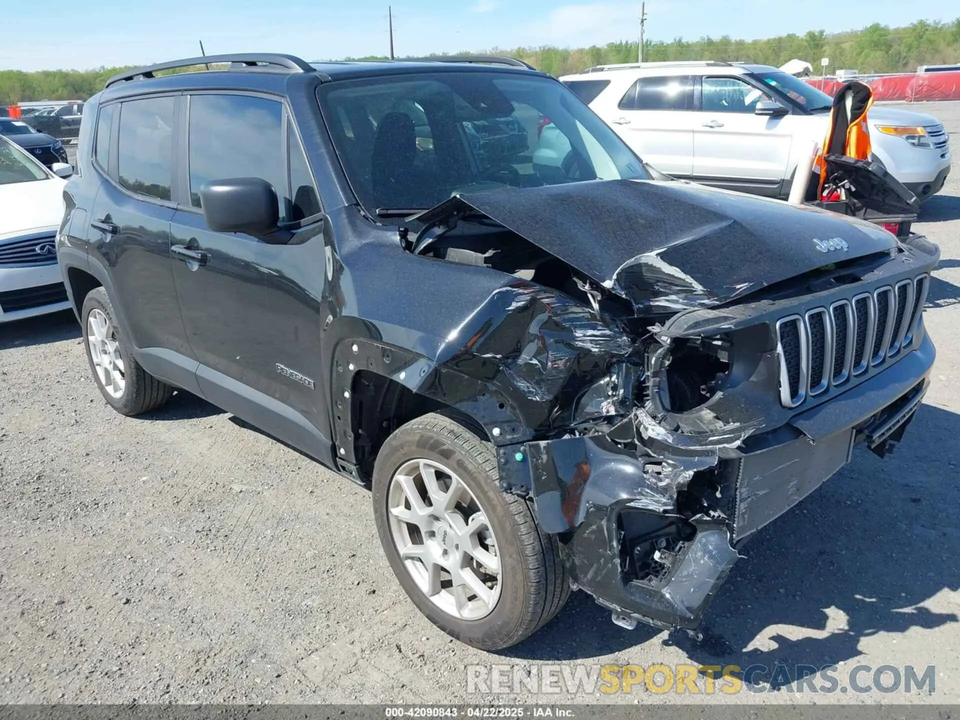 1 Photograph of a damaged car ZACNJDB19NPN80668 JEEP RENEGADE 2022