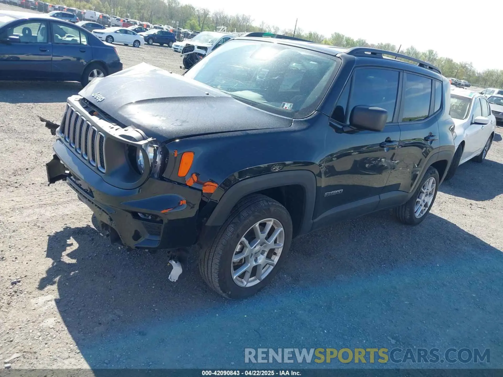 2 Photograph of a damaged car ZACNJDB19NPN80668 JEEP RENEGADE 2022