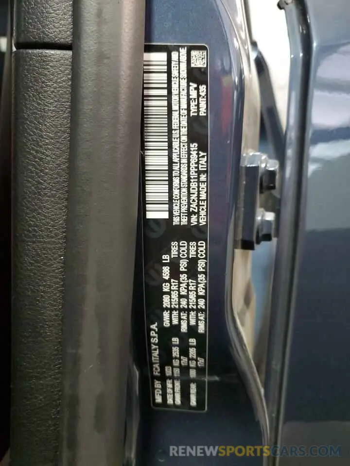 13 Photograph of a damaged car ZACNJDB11PPP69415 JEEP RENEGADE 2023