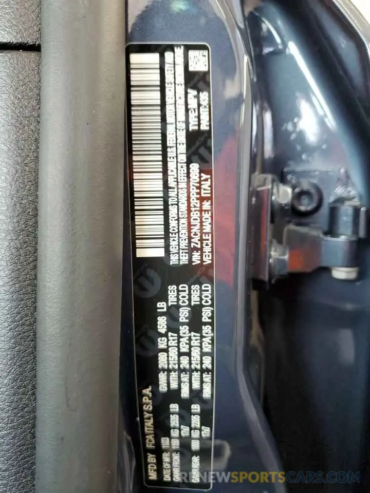 13 Photograph of a damaged car ZACNJDB12PPP70699 JEEP RENEGADE 2023