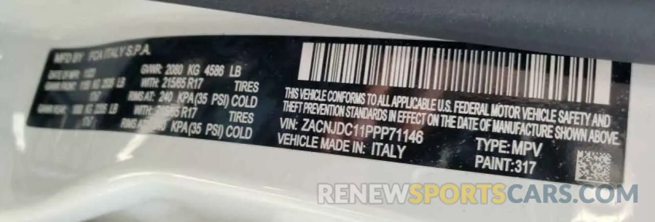 12 Фотография поврежденного автомобиля ZACNJDC11PPP71146 JEEP RENEGADE 2023