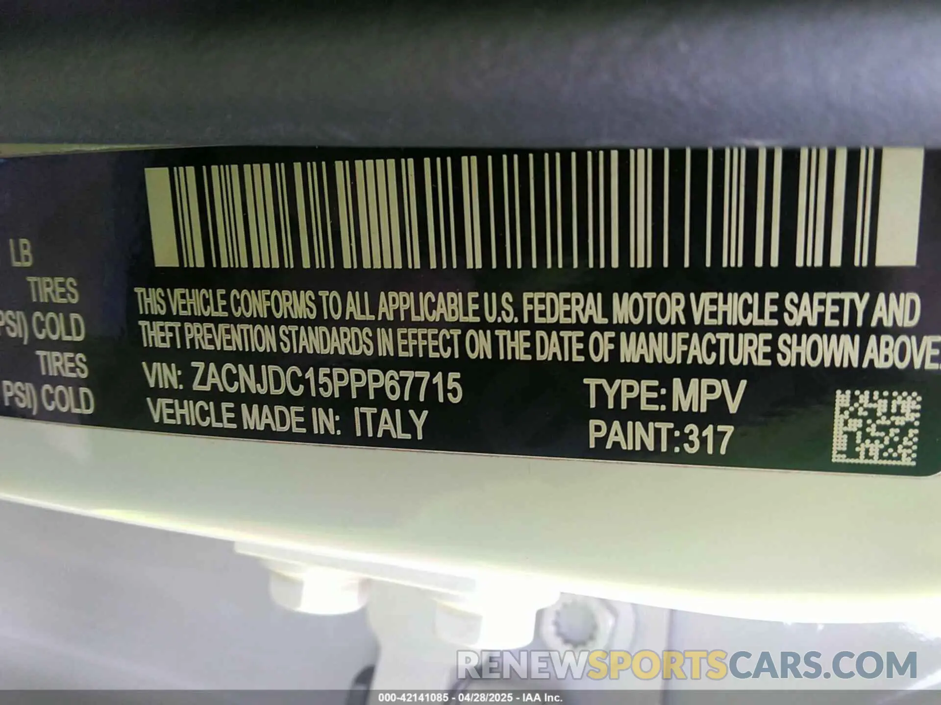 9 Фотография поврежденного автомобиля ZACNJDC15PPP67715 JEEP RENEGADE 2023