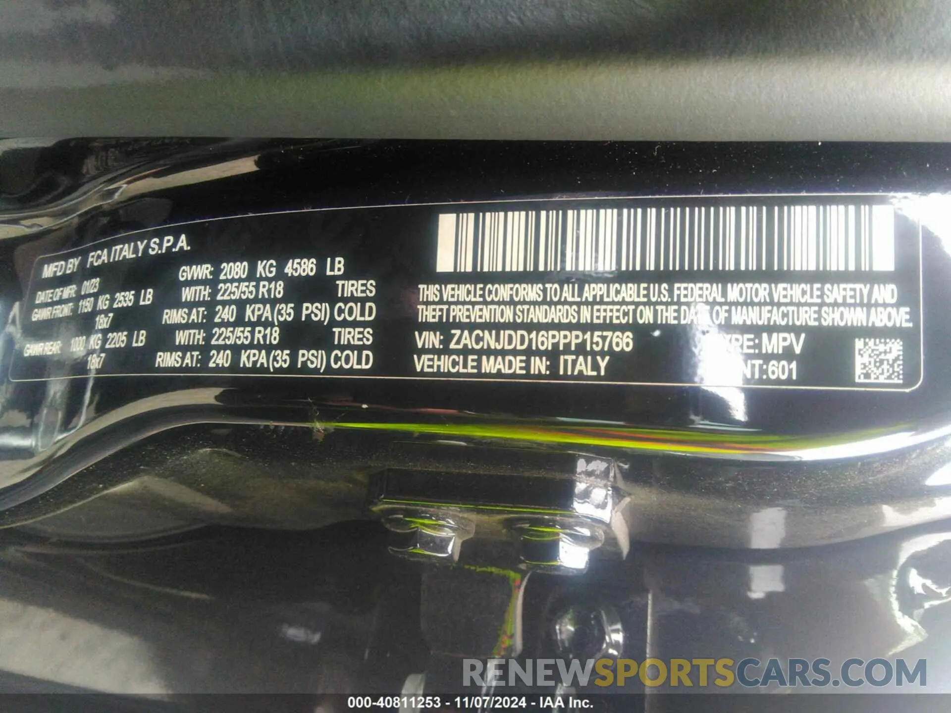 9 Фотография поврежденного автомобиля ZACNJDD16PPP15766 JEEP RENEGADE 2023