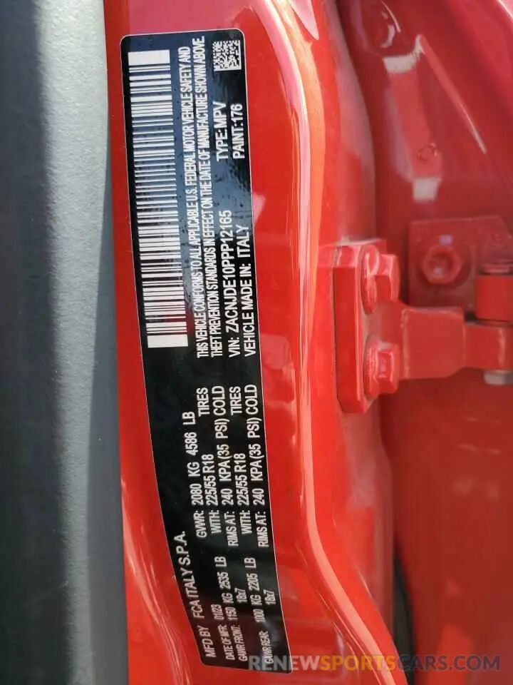 13 Фотография поврежденного автомобиля ZACNJDE10PPP12165 JEEP RENEGADE A 2023