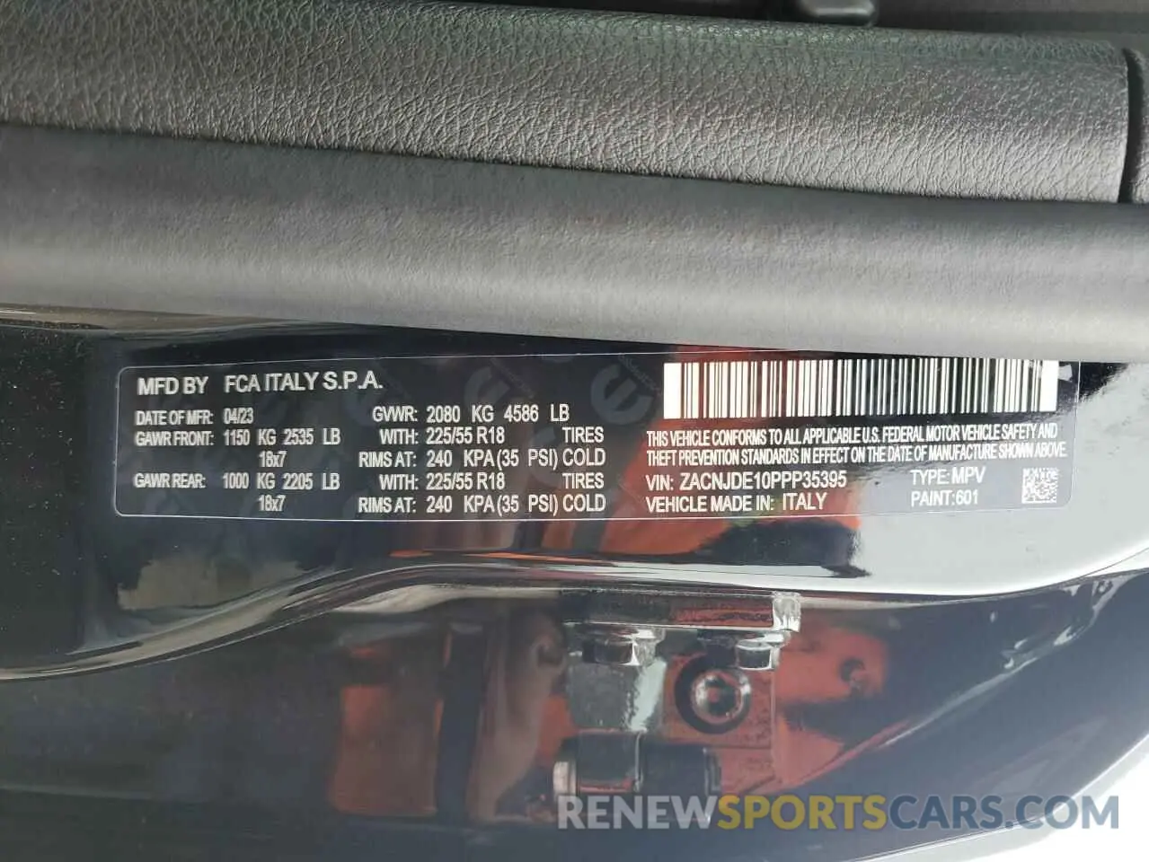 13 Photograph of a damaged car ZACNJDE10PPP35395 JEEP RENEGADE A 2023