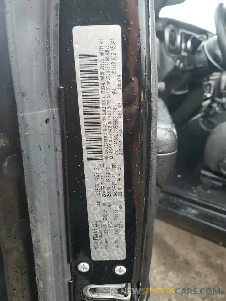 14 Фотография поврежденного автомобиля 1C4GJXAG2KW509832 JEEP WRANGLER 2019