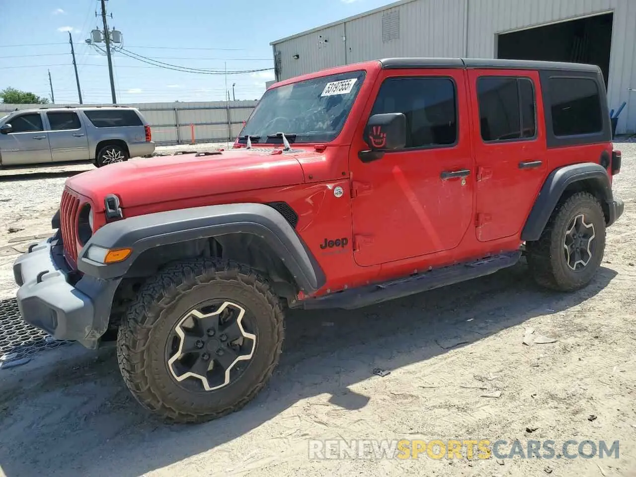 1 Photograph of a damaged car 1C4HJXDG0KW650818 JEEP WRANGLER 2019