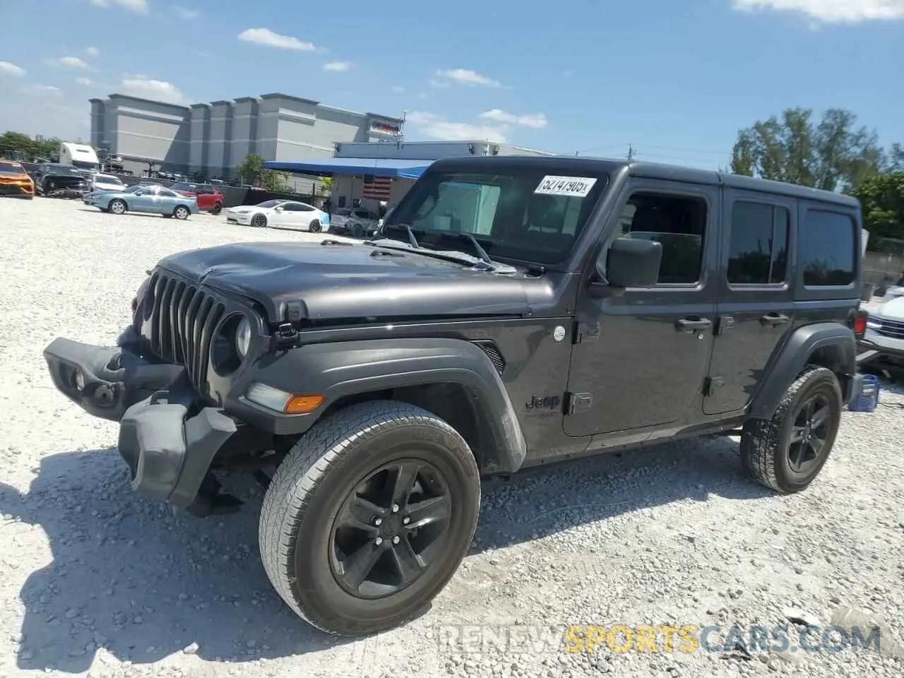 1 Photograph of a damaged car 1C4HJXDG6KW650404 JEEP WRANGLER 2019
