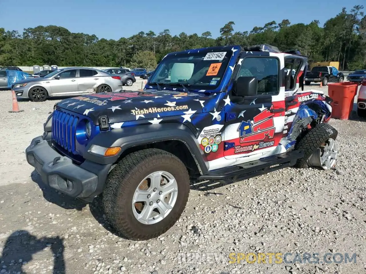 1 Photograph of a damaged car 1C4HJXDN5KW622995 JEEP WRANGLER 2019