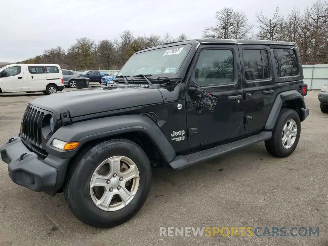 1 Photograph of a damaged car 1C4HJXDN7KW618754 JEEP WRANGLER 2019
