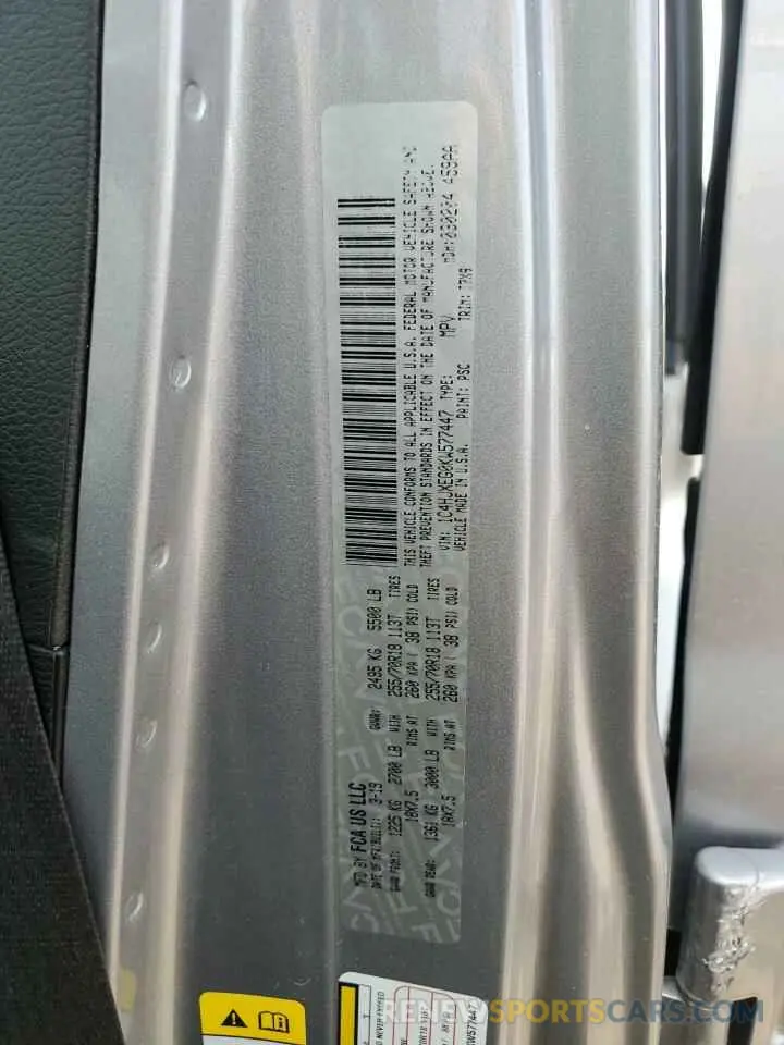 13 Фотография поврежденного автомобиля 1C4HJXEG0KW577447 JEEP WRANGLER 2019